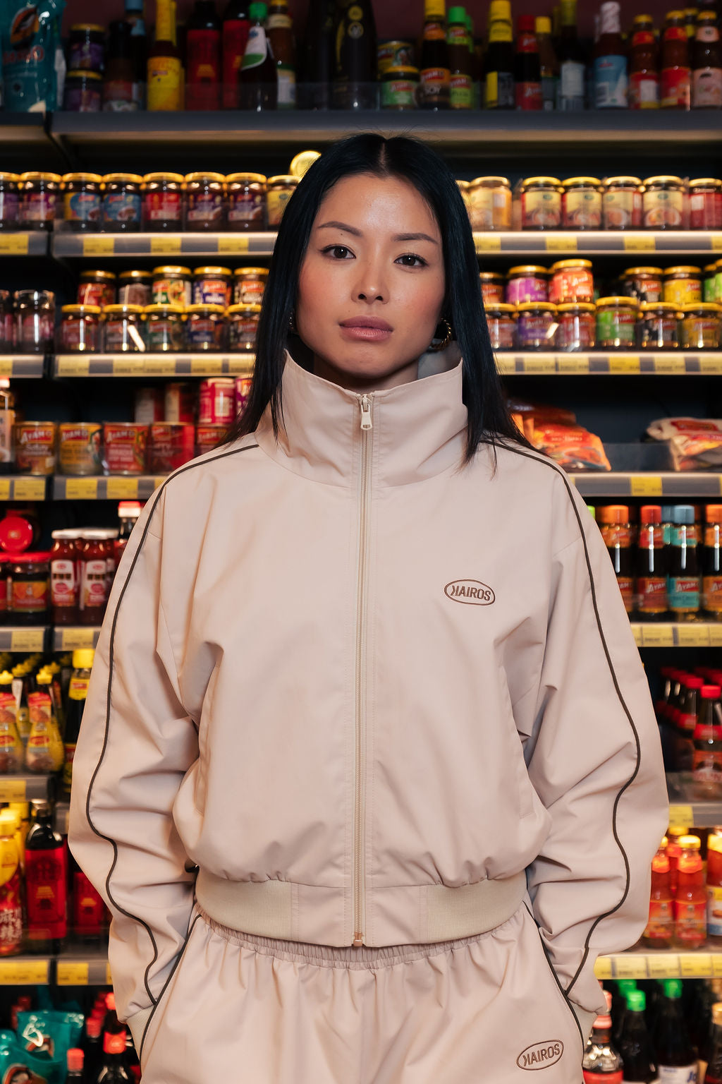 Archive Track Jacket - Beige – THE KAIROS COLLECTIVE